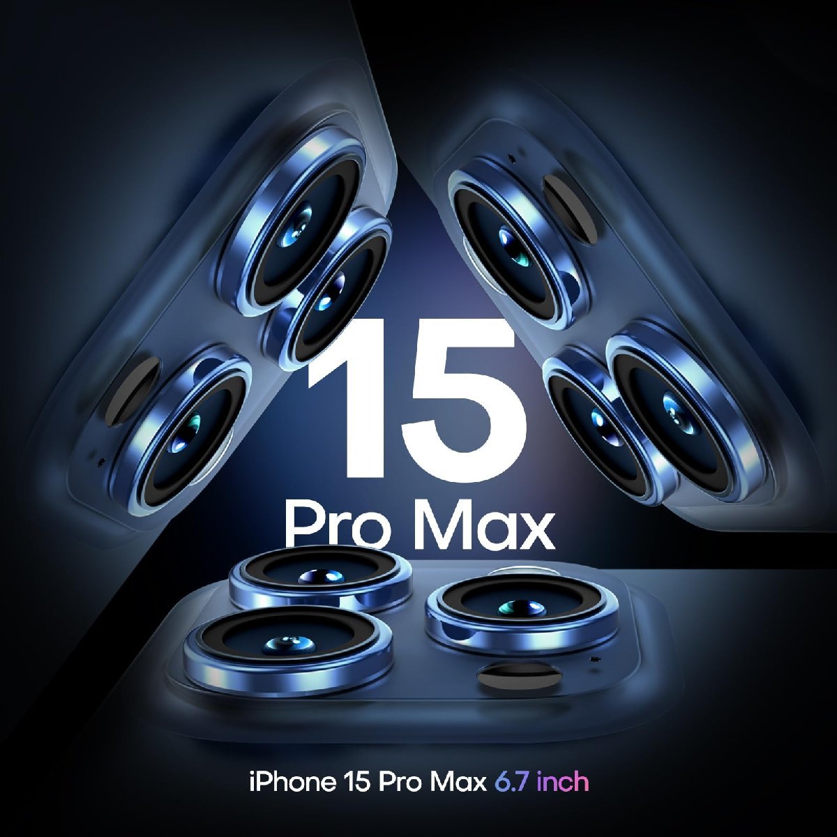 送料無料★iPhone 15 Pro Maxケース Magsafe充電 ガラス/カメラレンズ ワイヤレス充電 ハード (クリア)_画像2