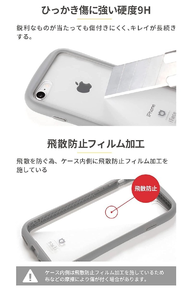 送料無料★iPhone 13 Pro ケース クリア 強化ガラス カバー 透明 ストラップホール付き (ベージュ)_画像2