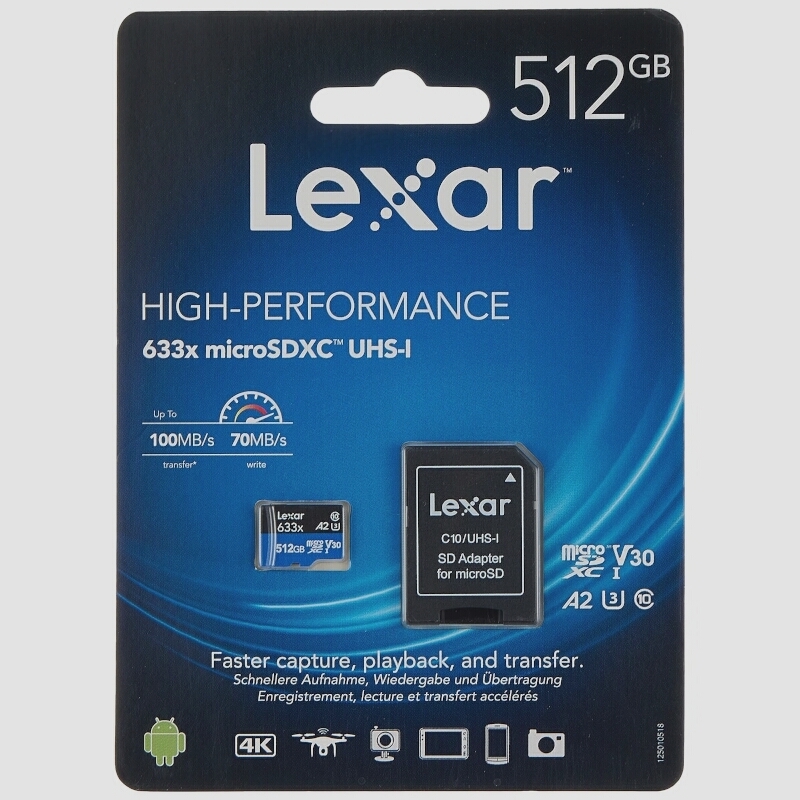 送料無料★Lexar High-Performance 633x microSDXC 512GB LSDMI512BB633A_画像1