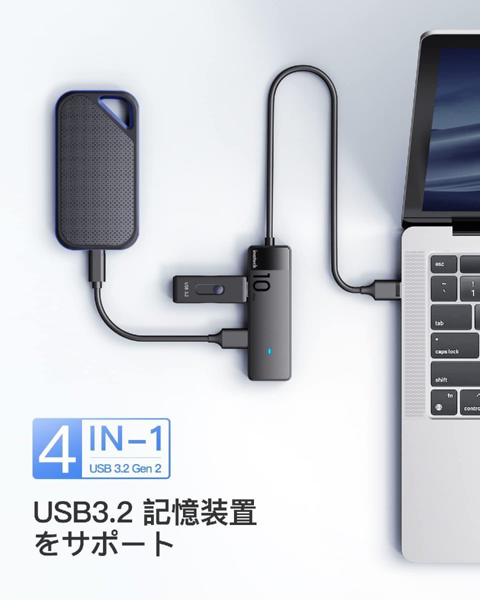 送料無料★Inateck USB 3.2 Gen 2 USBハブ USB3.1 Gen 2 4ポート HB2025A_画像4