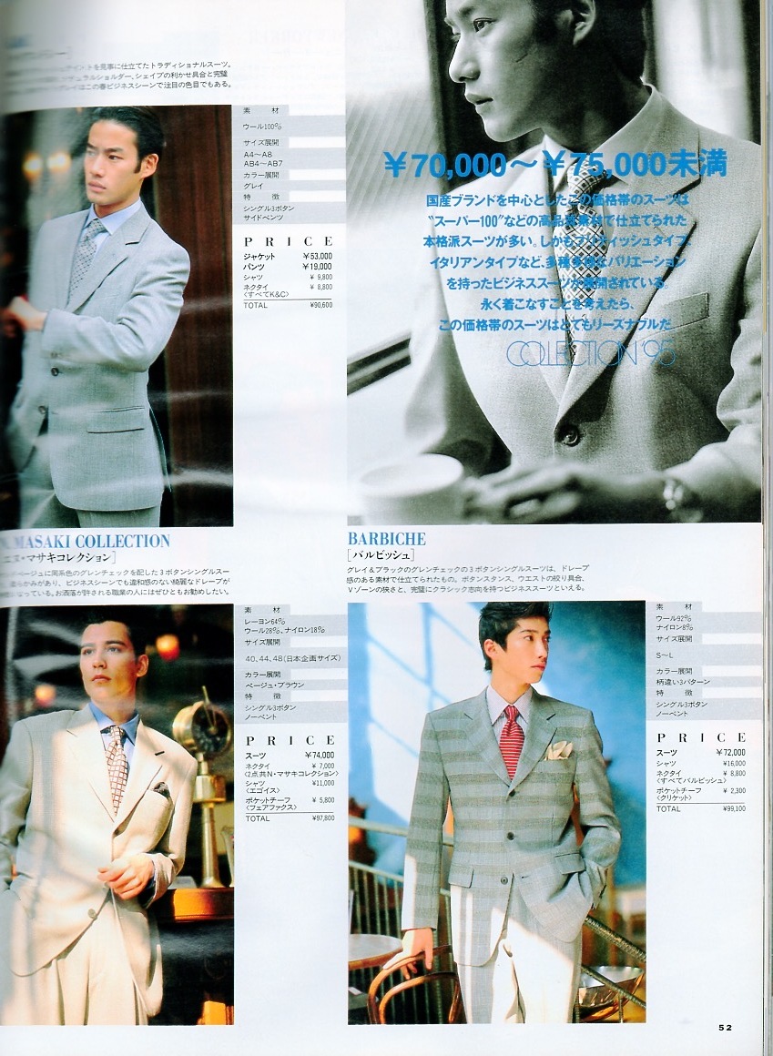 雑誌MEN'S CLUB No.411(1995年4月号)★フレッシュマン特大号★めざせ！好感度社会人/ビジネス・スーツ/表紙：竹野内豊/豊川悦司/永瀬正敏★_画像7