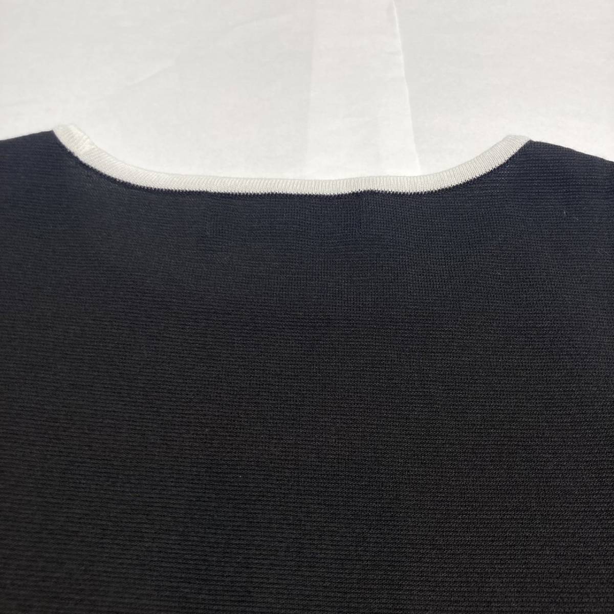 M'S GRACYエムズグレイシー　 長袖ニット　薄手トップス　TZ-728529　ブラック　裾花柄　サイズ40_画像4