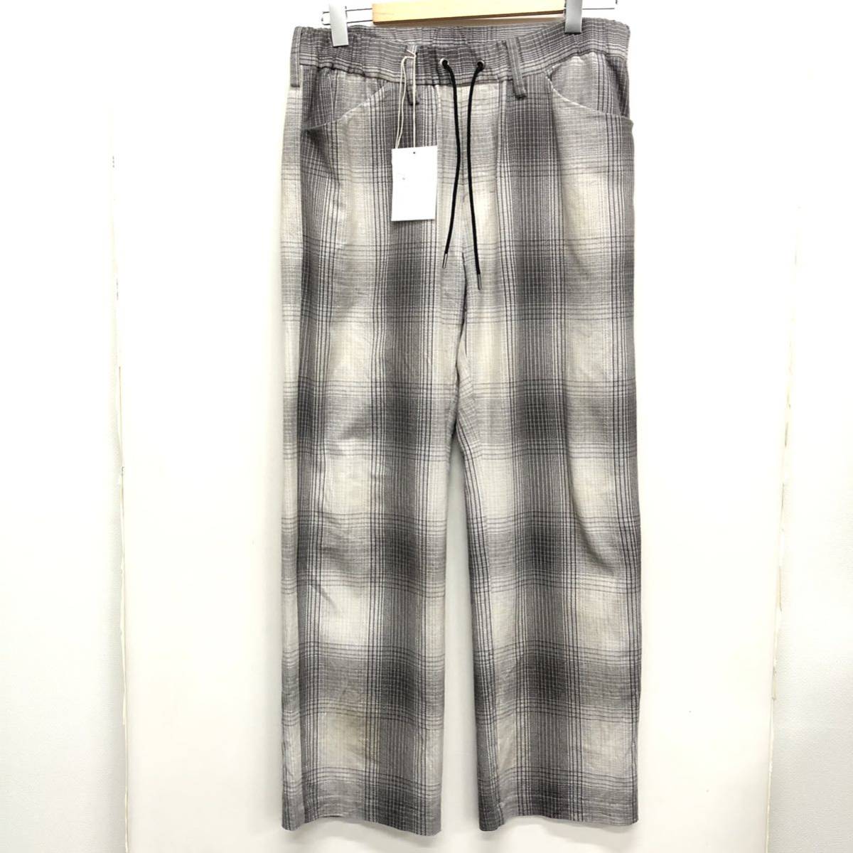 タグ付き★【ANCELLM】アンセルム★フランネルチェックイージースラックスパンツ FLANNEL CHECK EASY SLACKS PANTS サイズ2 ANC-PT32 12