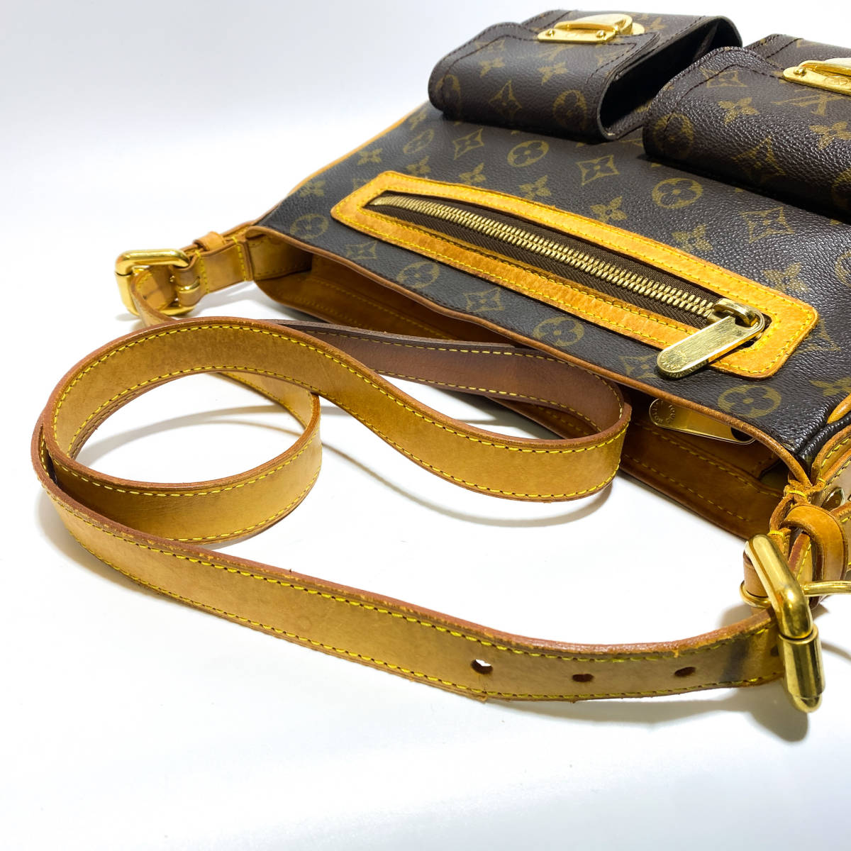 【廃番・2way】LOUISVUITTON ルイヴィトン モノグラム ハドソンGM M40045 ショルダーバッグ ハンドバッグ レディース レザー HUDSON_画像6