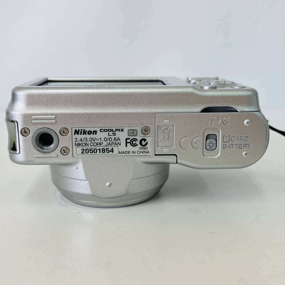 【動作未確認】Nikon Coolpix L5 7.2MP デジタルカメラ 5倍光学振動低減ズーム　K1215_画像7