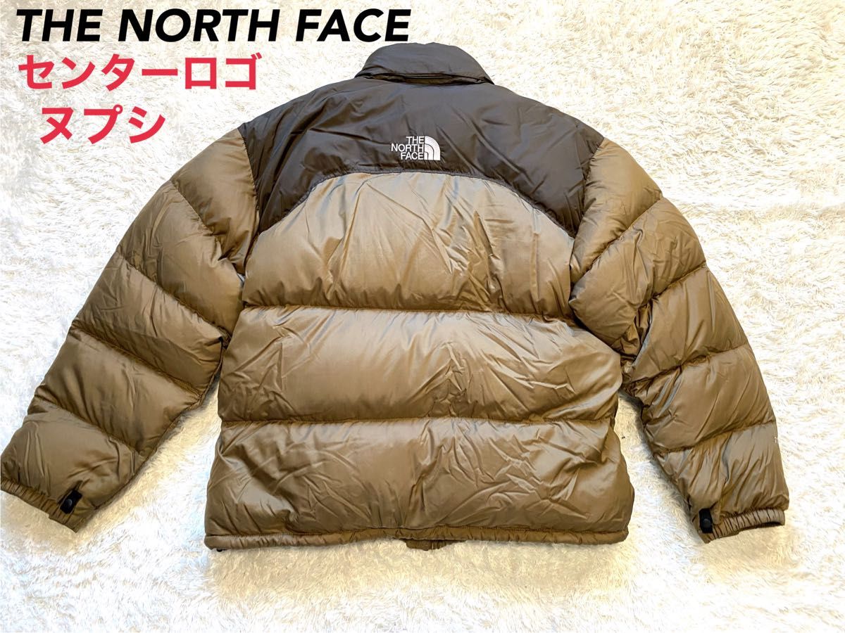 人気 センターロゴ THE NORTH FACE ヌプシダウン ブラウン 茶 人気 センターロゴ THE NORTH FACE ヌプシダウン ブラウン 茶