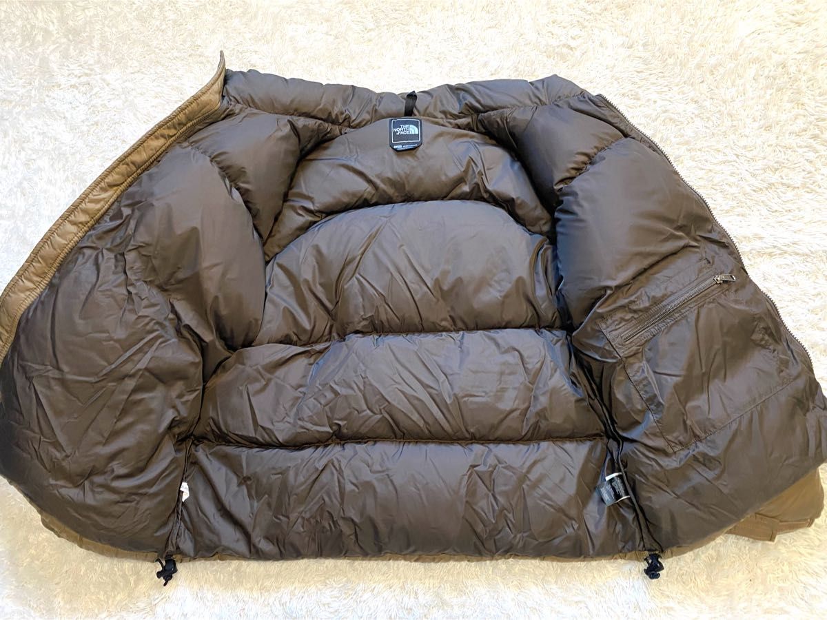 人気 センターロゴ THE NORTH FACE ヌプシダウン ブラウン 茶 人気 センターロゴ THE NORTH FACE ヌプシダウン ブラウン 茶