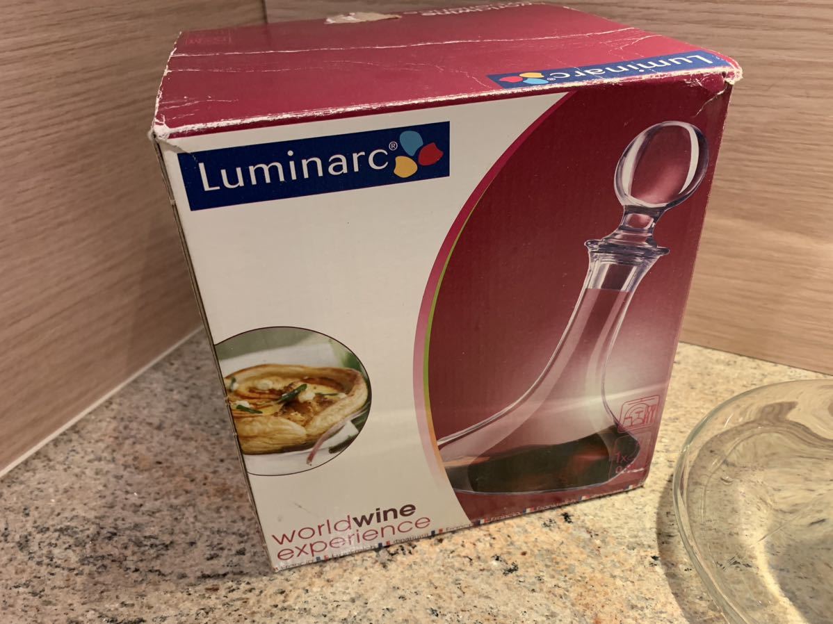 送料無料 luminarc ワイン デキャンタ　0.9L クリスタルガラス_画像10