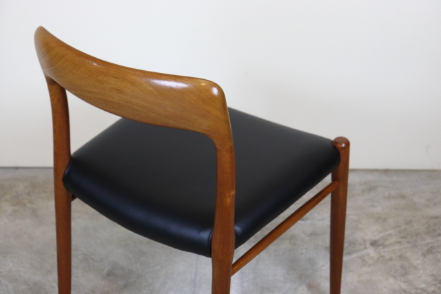 J.L.mola-(J.L.Moller) No.75 Northern Europe dining chair Vintage cheeks Denmark bearing surface trim change settled 