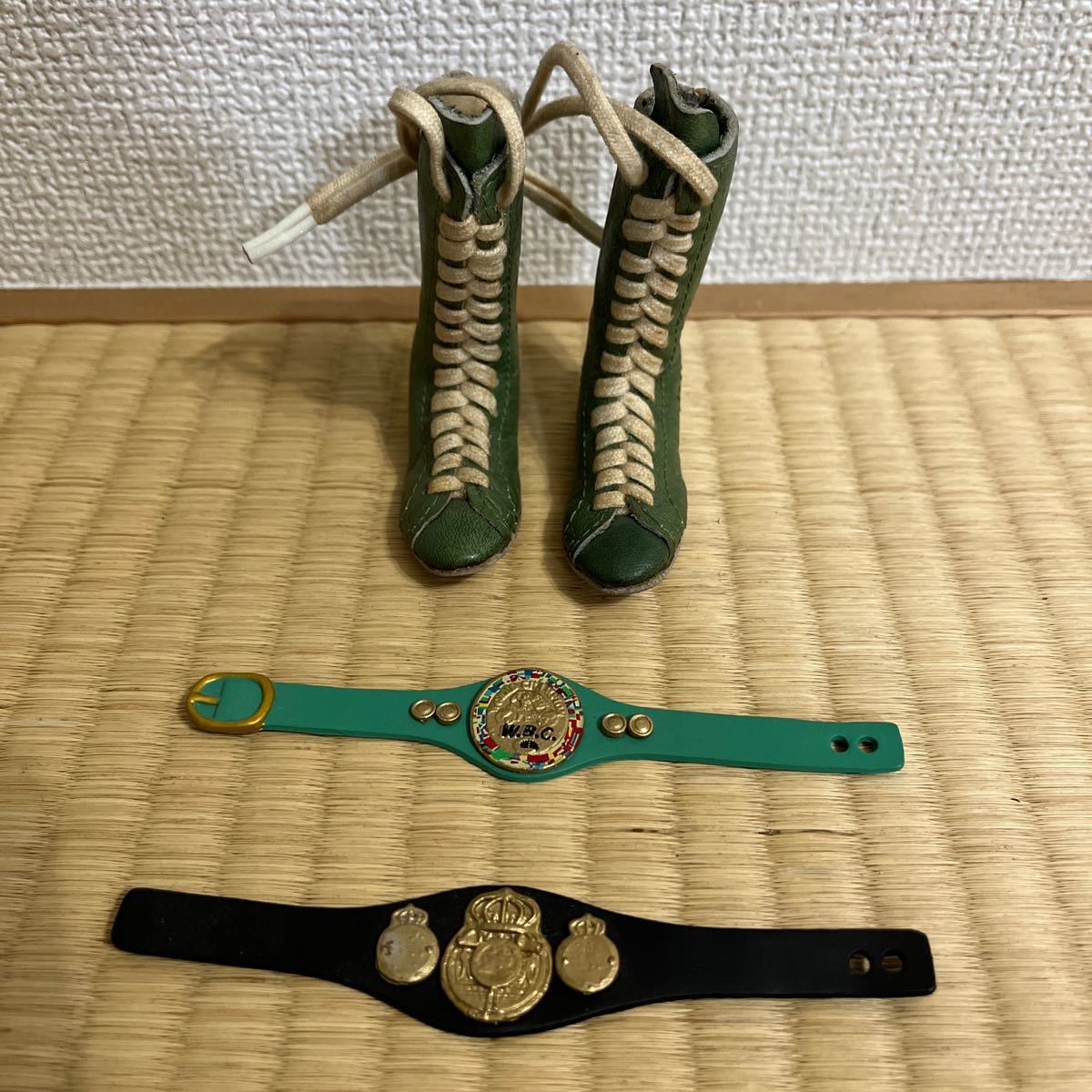 昭和レトロ プロレス リング靴 チャンピオンベルト 置物 飾り物_画像1