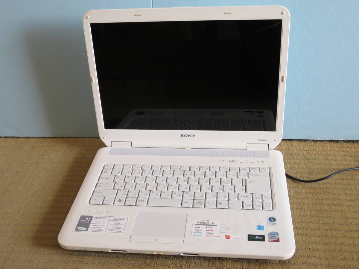 【ジャンク扱い】SONY　Windows　Vista　ノートパソコン　VAIO　VGN-NS50B　PCG-7143N　ホワイト_画像1