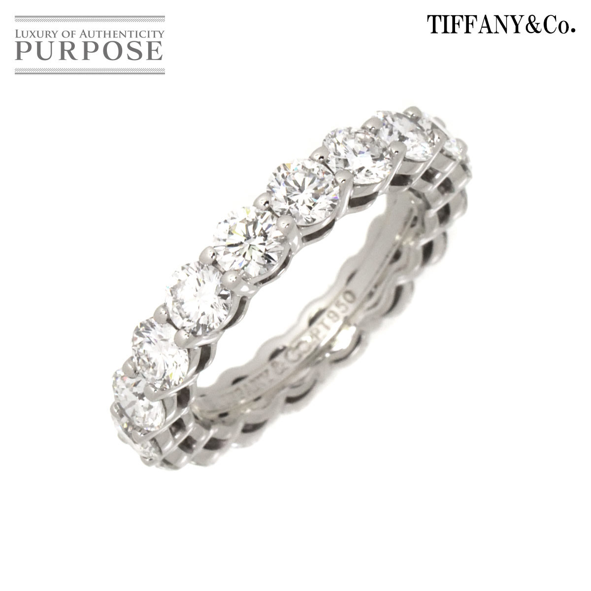 ティファニー TIFFANY&Co. フォーエバー フル ダイヤ リング 幅3.7mm 8号 Pt プラチナ 指輪 90196882