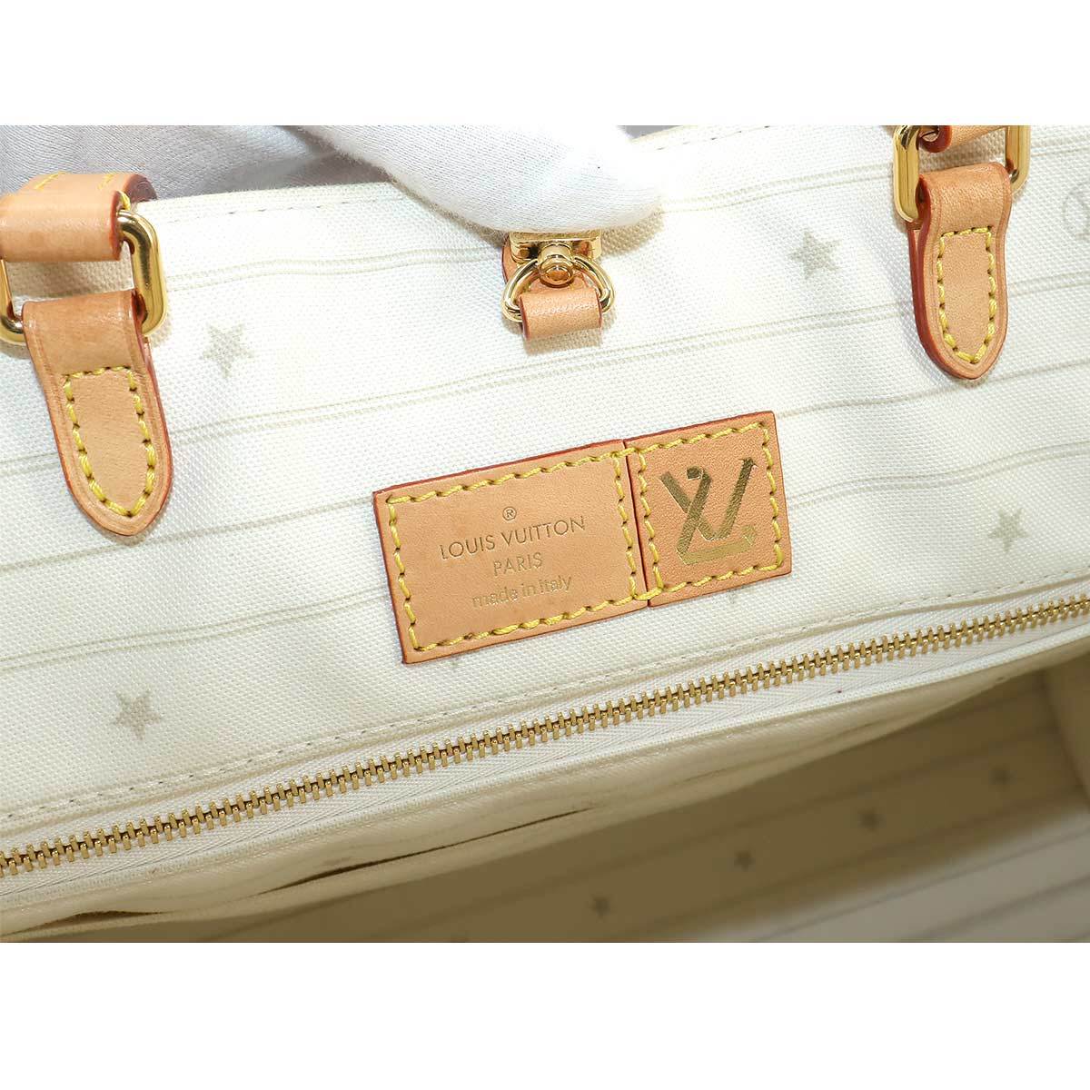 新品同様 ルイ ヴィトン LOUIS VUITTON モノグラム オンザゴー GM 2way トート ショルダー バッグ ホワイト M20644 RFID 沖縄限定 90216994_画像7