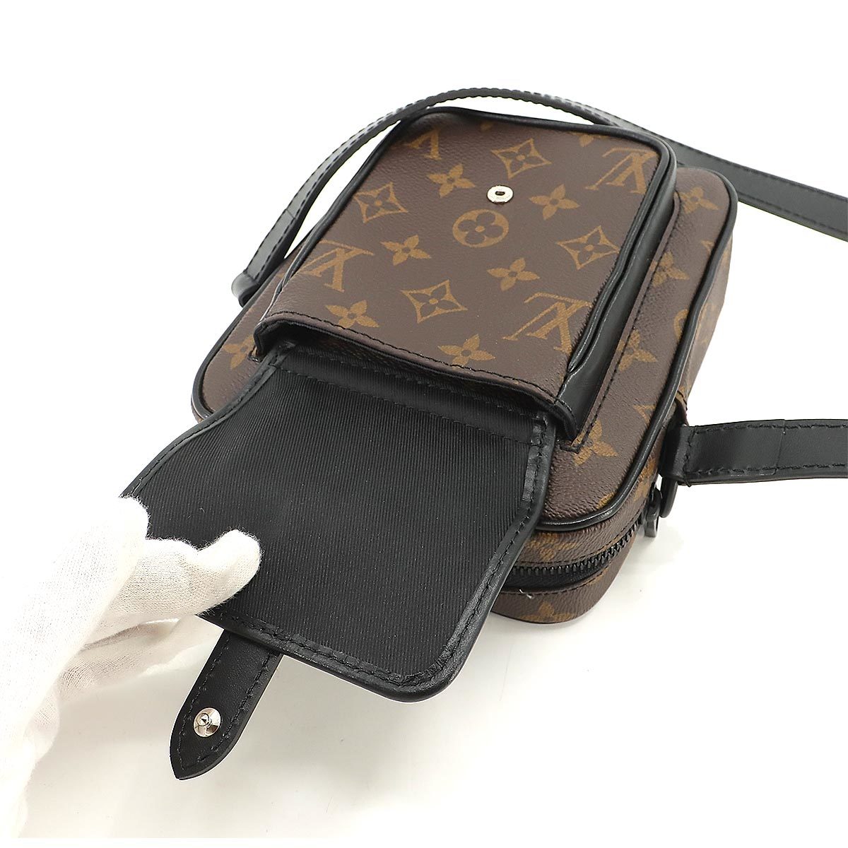 未使用 展示品 ルイ ヴィトン LOUIS VUITTON モノグラム マカサー クリストファー ウエアラブル ウォレット ショルダー バッグ 90217412_画像7