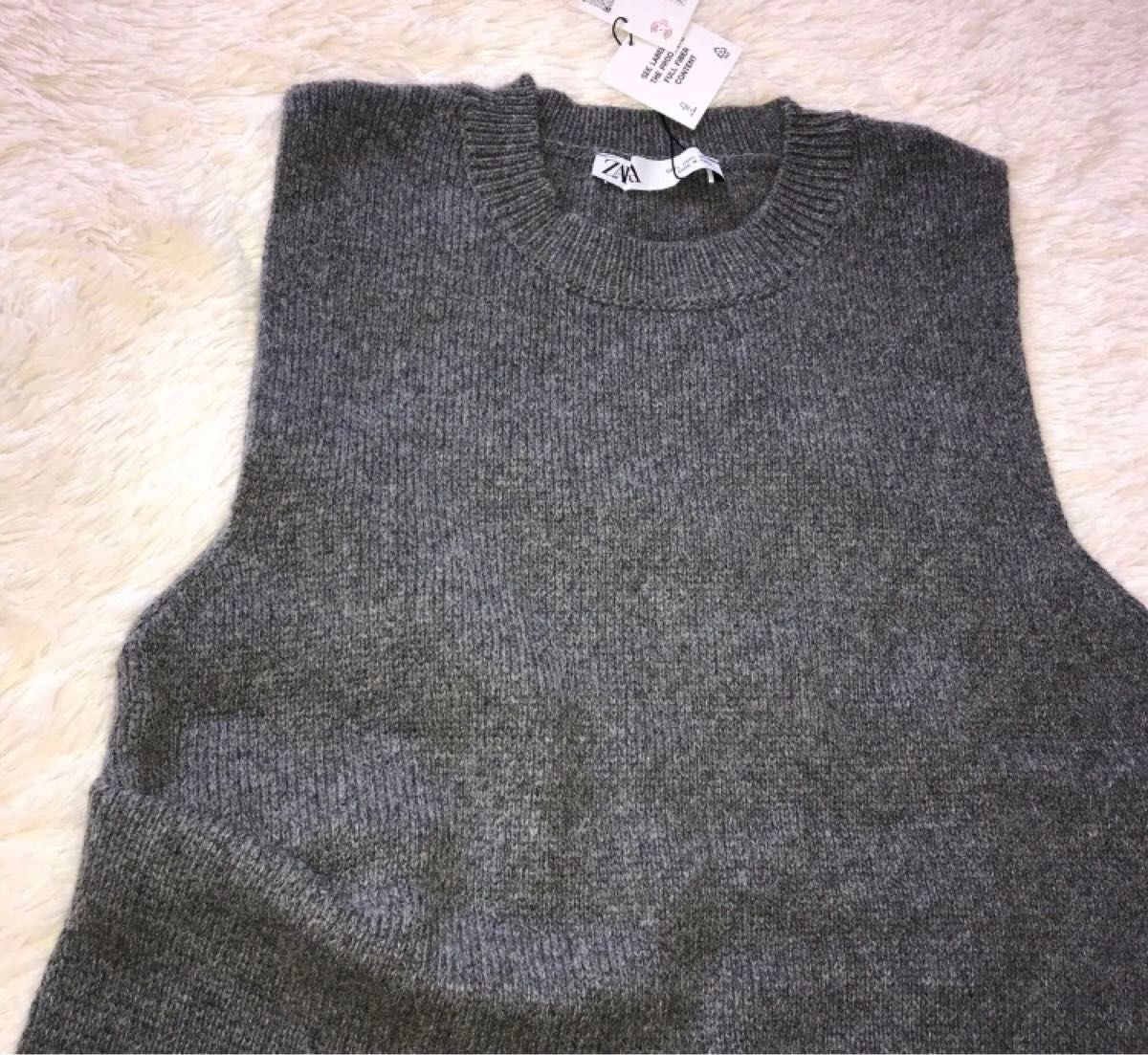 ZARA ウールブレンドニットベストカットアウト|Yahoo!フリマ ZARA ウールブレンドニットベストカットアウト|Yahoo!フリマ