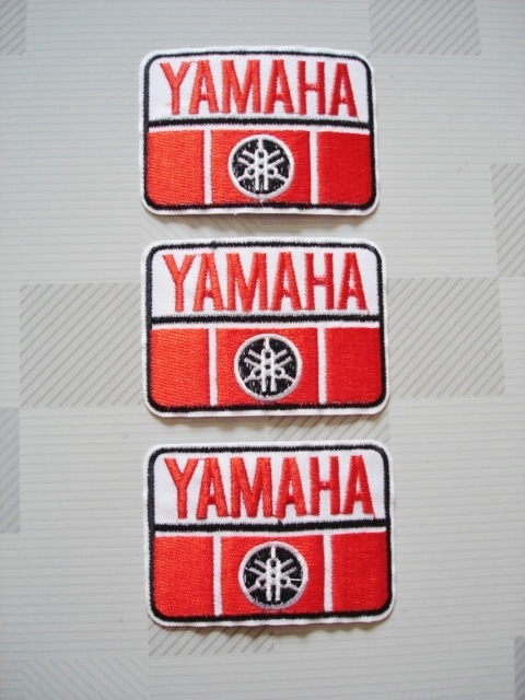 ★☆新品！ ヤマハ アイロン 刺繍 ワッペン ３枚セット ／Ｍサイズ YAMAHA ６.2×8.7ｃｍ ☆★_画像1