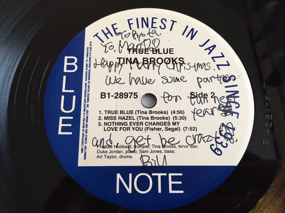 ◎ラベル難 1994US盤 Tina Brooks / True Blue / Blue Note Connoisseur Seriesの画像6
