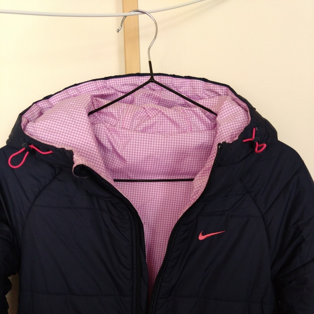  прекрасный товар Nike двусторонний bench пальто размер S 150~160 джемпер жакет спорт верхняя одежда женский Junior 