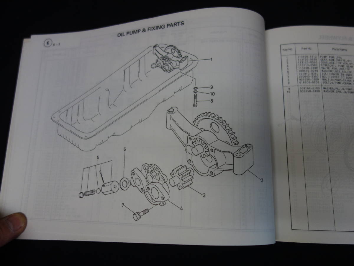 【1988-1996年】いすゞ 6SD1型 ディーゼル エンジン / パーツカタログ / 品番 NO.5-8871-0334-7_画像5