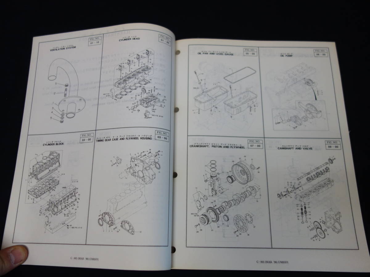 【1988～1996】いすゞ UM6SD1型 マリン エンジン / パーツカタログ / 品番 NO.1-8871-0333-7_画像5