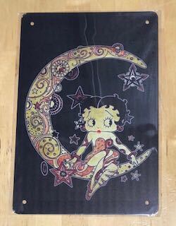 【 Betty Boop ベティ 】90 ☆ 昭和 ☆ ブリキ看板 ★レトロ☆アメリカン雑貨 ■_画像1