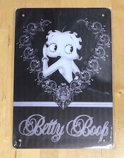 【 Betty Boop ベティ 】65 ☆ 昭和 ☆ ブリキ看板 ★レトロ☆アメリカン雑貨 ■_画像1