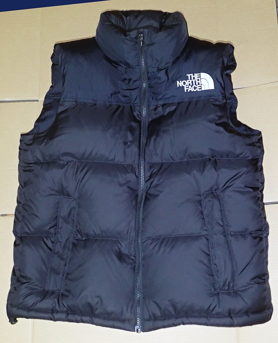 札幌店 THE NORTH FACE ノースフェイス ダウン 黒 ヌプシベスト サイズL ND91843 中古_画像1