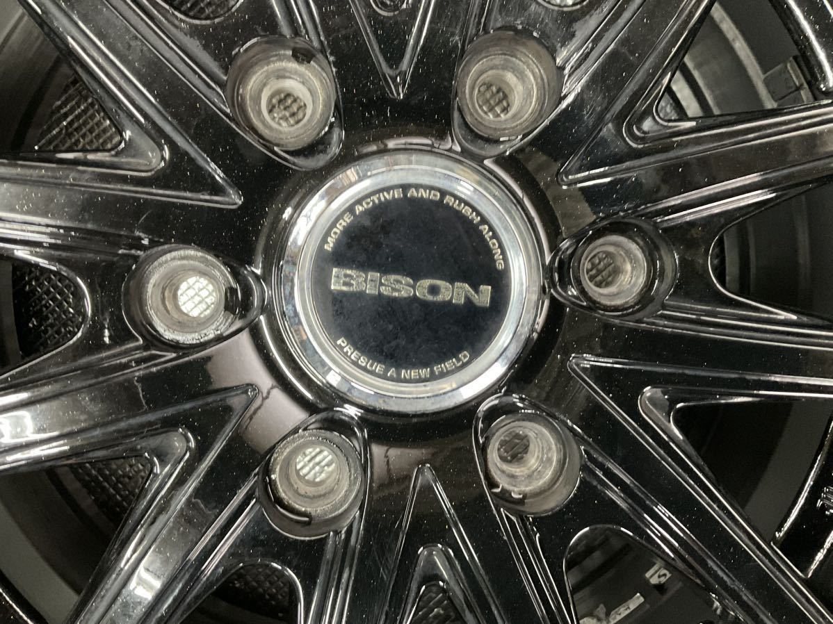 ジャパン サンヨー BISON バイソン 15インチ スタッドレス タイヤホイール ハンコック 195/80R15 4本セット 日産 NV350 キャラバン 中古品の画像6