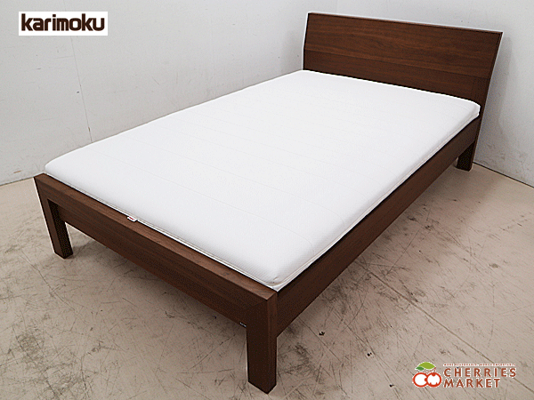 ◆展示品◆ Karimoku カリモク NU73 イノフレックスベース/ノンスプリングマットレス セミダブルベッド 41万_画像1