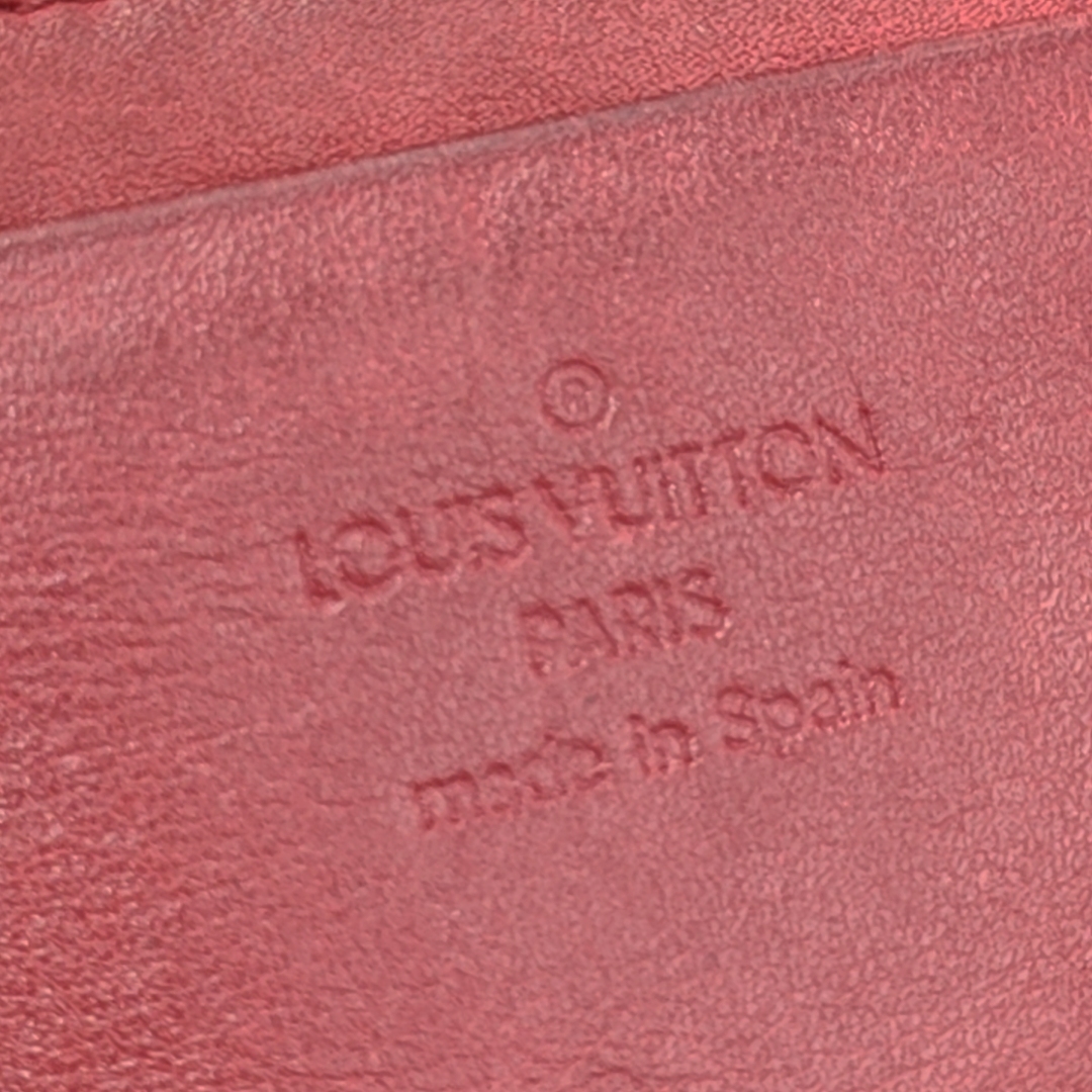 Louis Vuitton ルイヴィトン エピ キュベット スプール 二つ折り コインケース レッド系 M63707 シリアル：LO0991(1991年製造モデル)_画像7