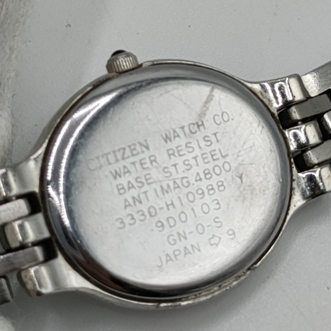 【電池切れ】CITIZEN シチズン EXCEED エクシード クォーツ 腕時計 シェル文字盤 ラウンド レディース 3330-H10988