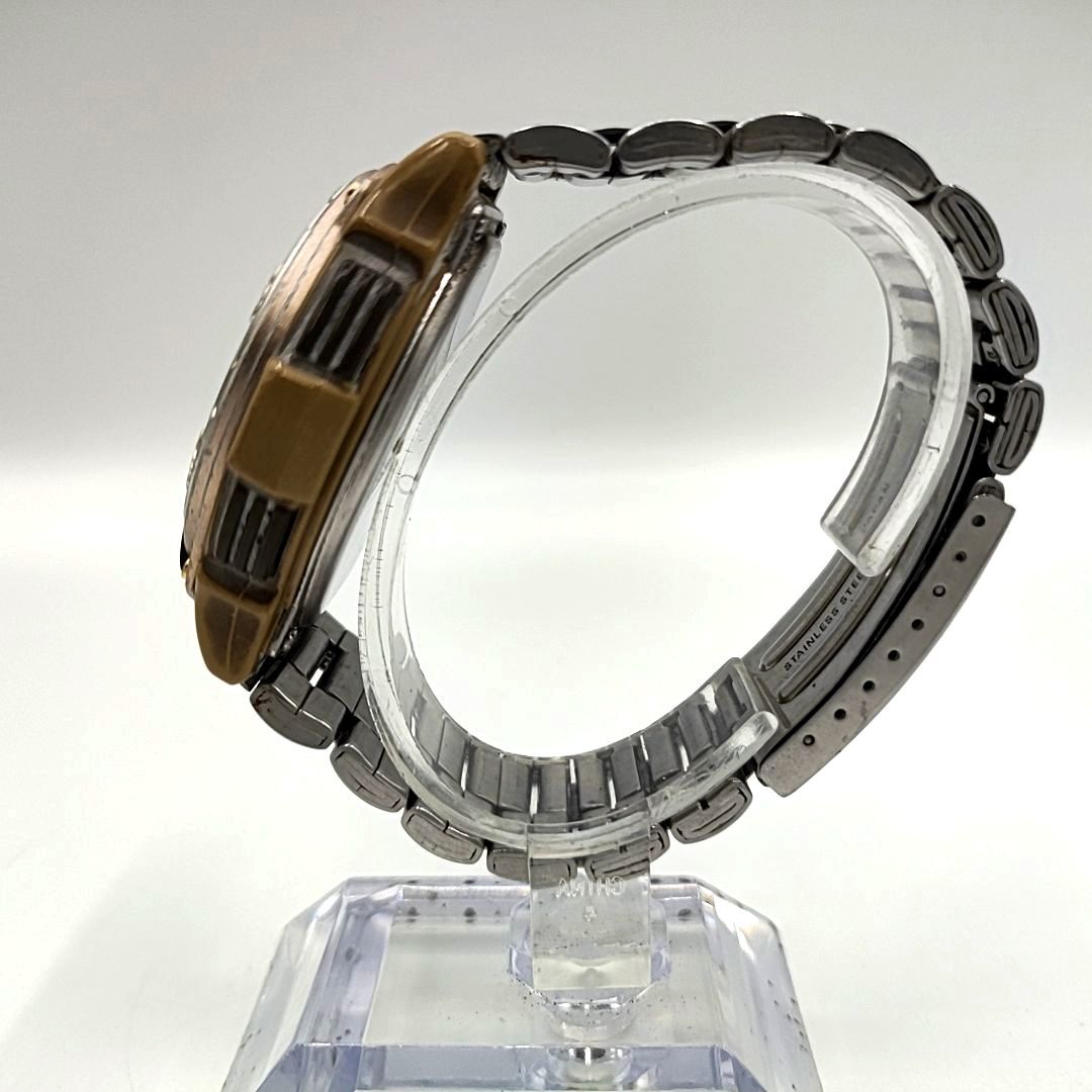 【不動】CASIO カシオ SOLAR ソーラー 腕時計 シルバー文字盤 ラウンド メンズ ABX-69_画像4