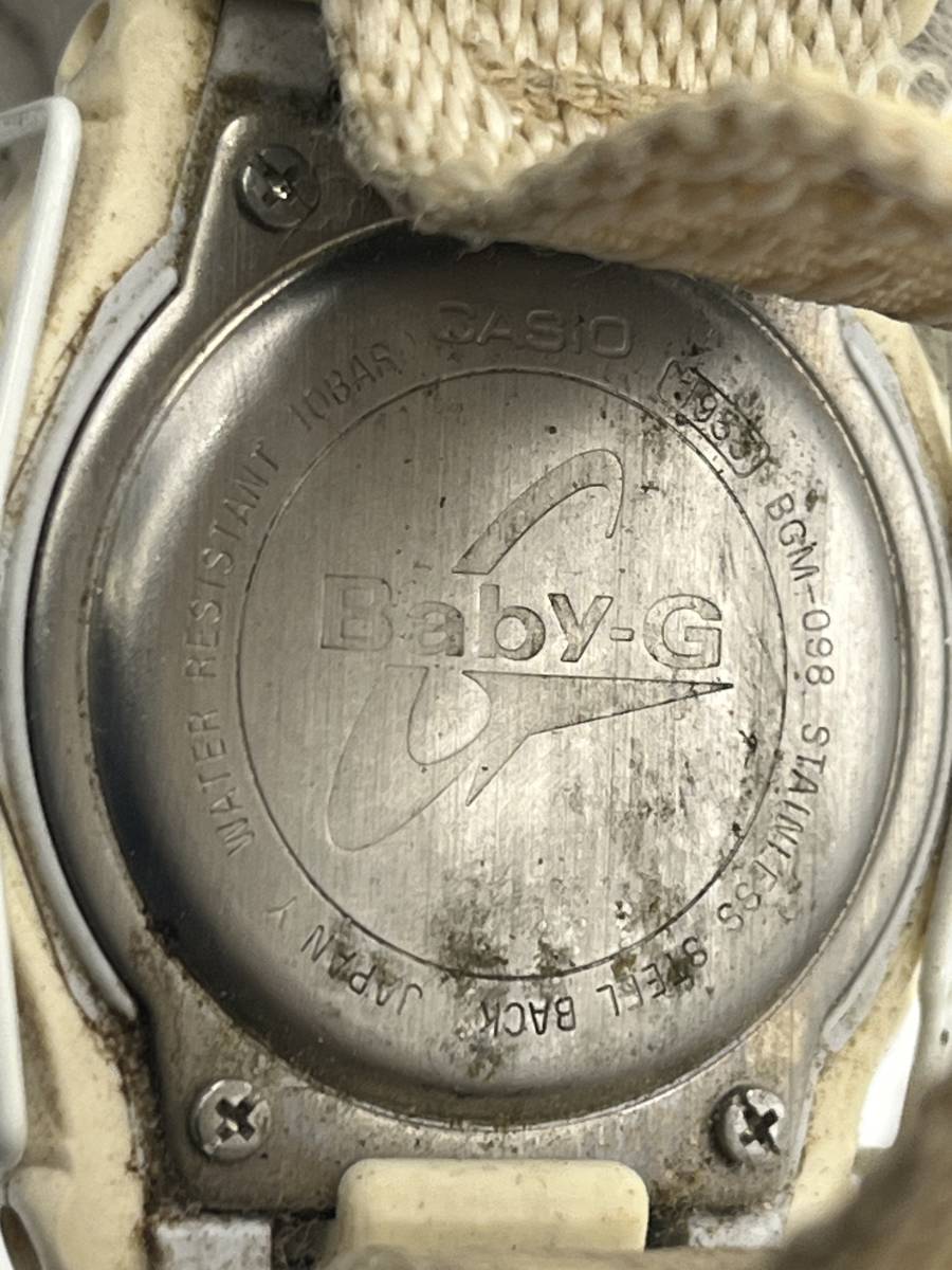 【電池切れ】CASIO カシオ Baby-G ベビージー クォーツ 腕時計 デジタル文字盤 レディース ホワイト系 BGM-098の画像8