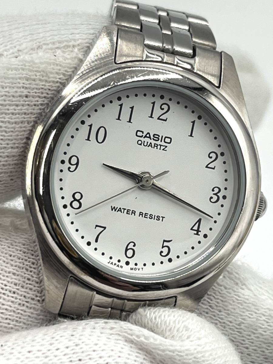 【電池切れ】CASIO カシオ クォーツ 腕時計 白文字盤 ラウンド レディース LTP-1129_画像1