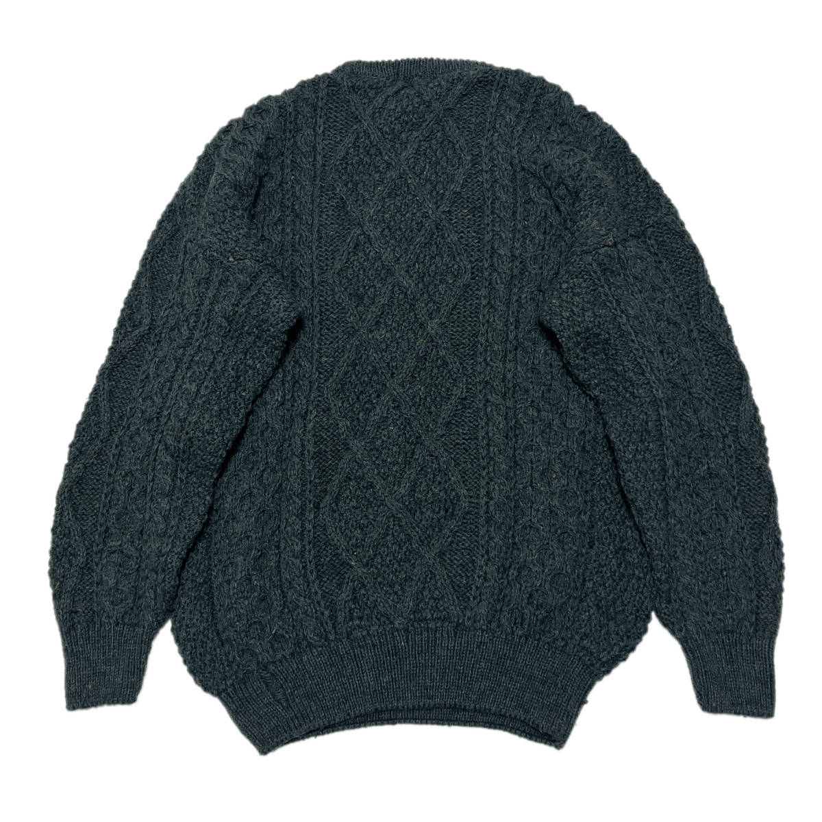  неиспользуемый товар 90\'s Alain вязаный свитер UK производства Англия производства 90 годы рука вязаный Fisherman Vintage евро б/у одежда Europe б/у одежда 