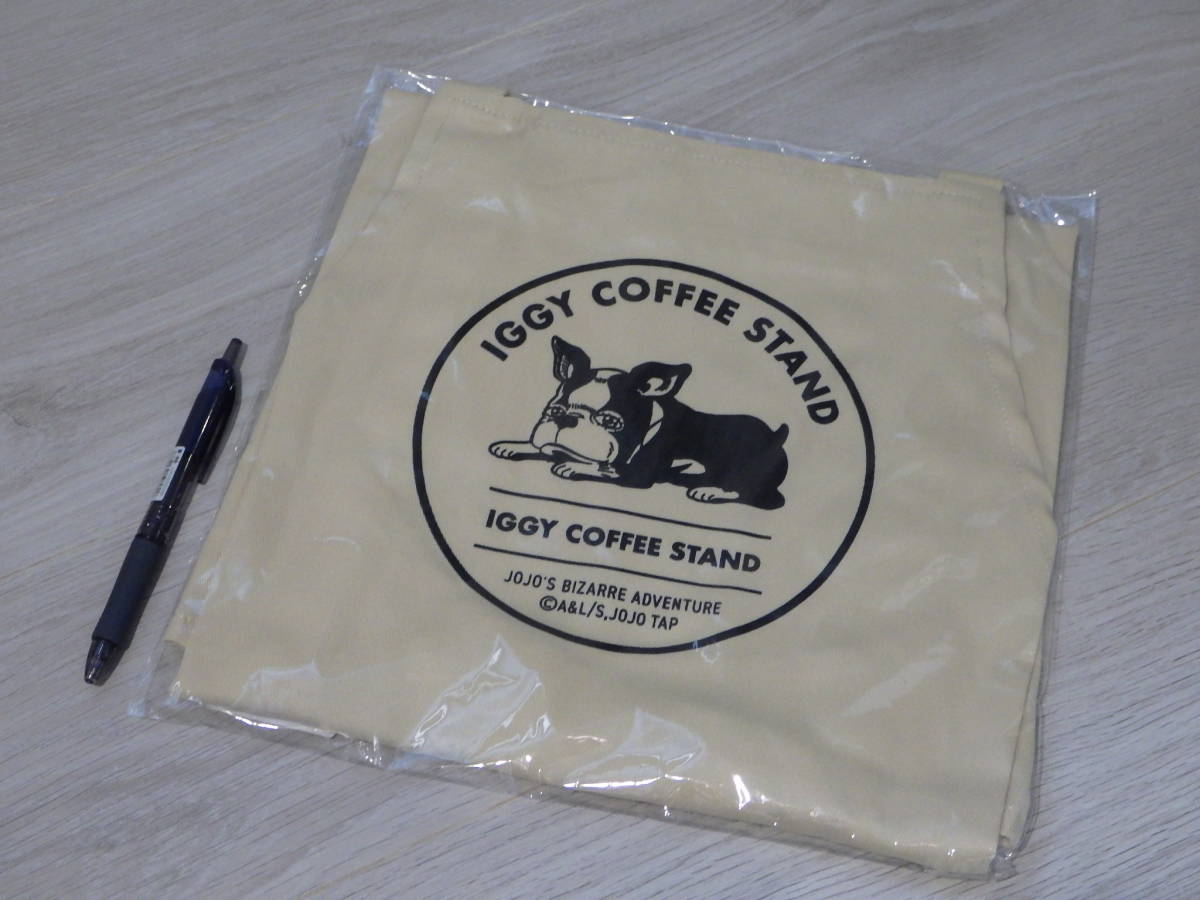 ジョジョ・春の杜王町まつり・IGGY COFFEE STAND in 仙台駅・エプロン(生成) & Tシャツ・Lサイズ_画像2