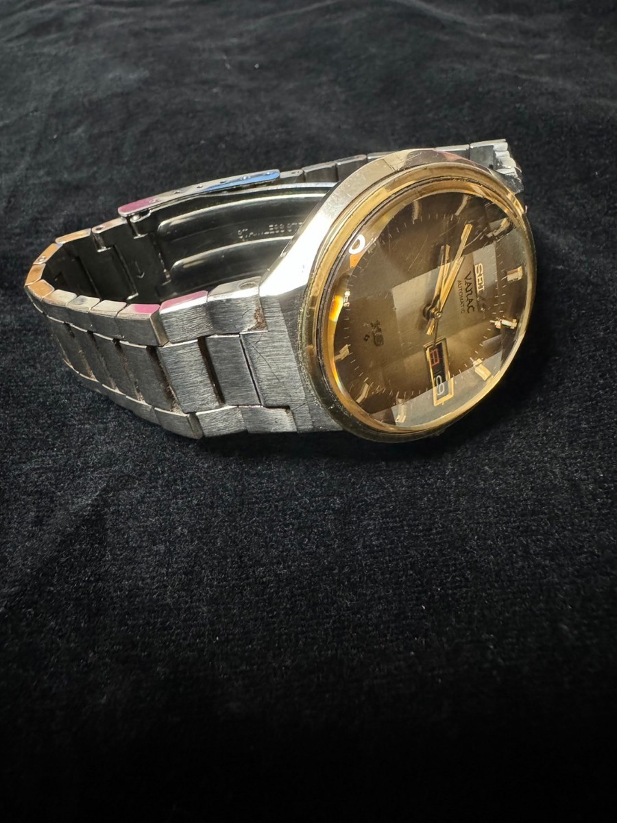 SEIKO セイコー 5626-7220 キングセイコー バナック カットガラス SS ブラウン文字盤 自動巻き メンズ腕時計 ジャンクの画像9