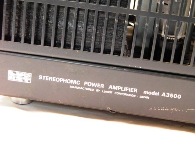 Y814★LUX KIT /A3500/パワーアンプ/真空管アンプ/STEREOPHONIC POWER AMPLIFIER/ラックスキット/ラックスマン/送料1200円～_画像2