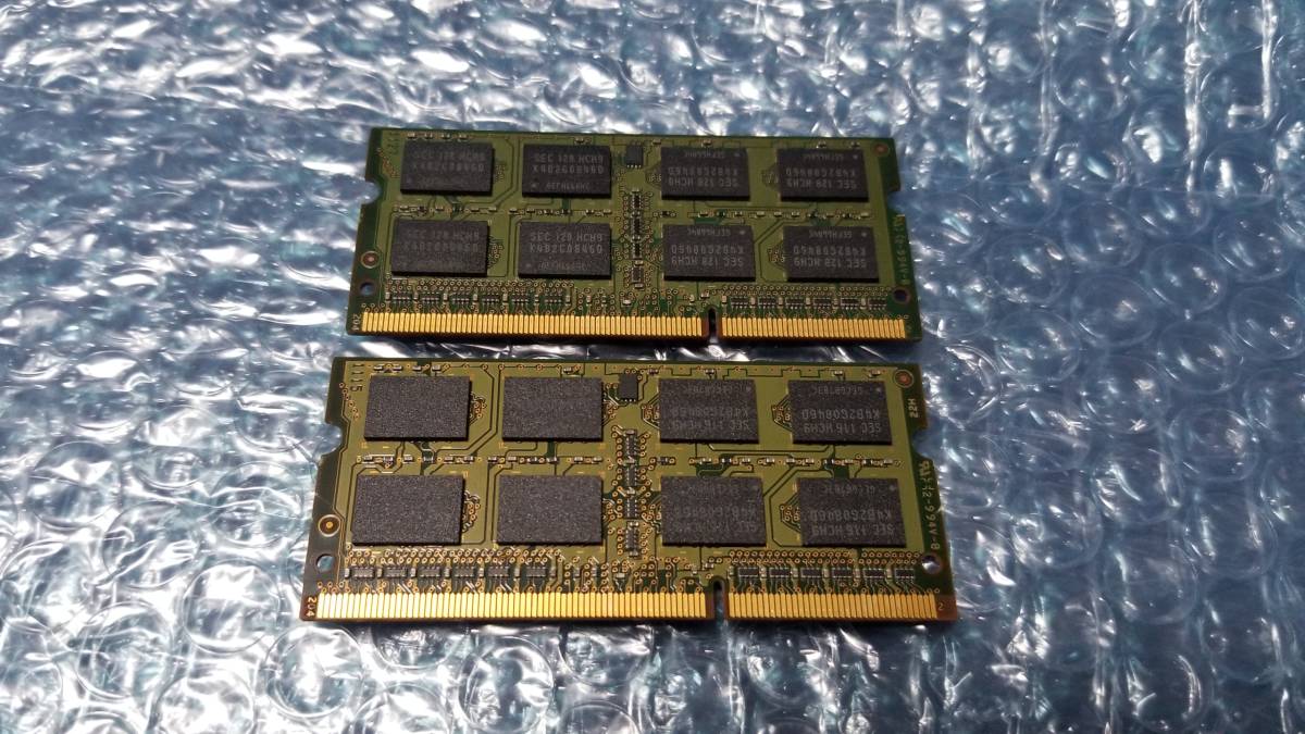 即決 SAMSUNG製 4GB×2枚 合計8GB PC3-10600S SO-DIMM PC3-8500S互換 送料120円～_画像2