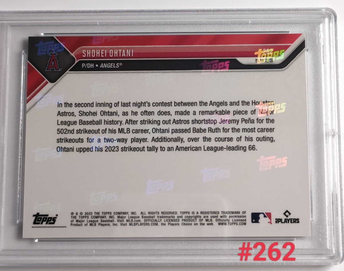 PSA10 topps now 2023 #262 ohtani 大谷翔平