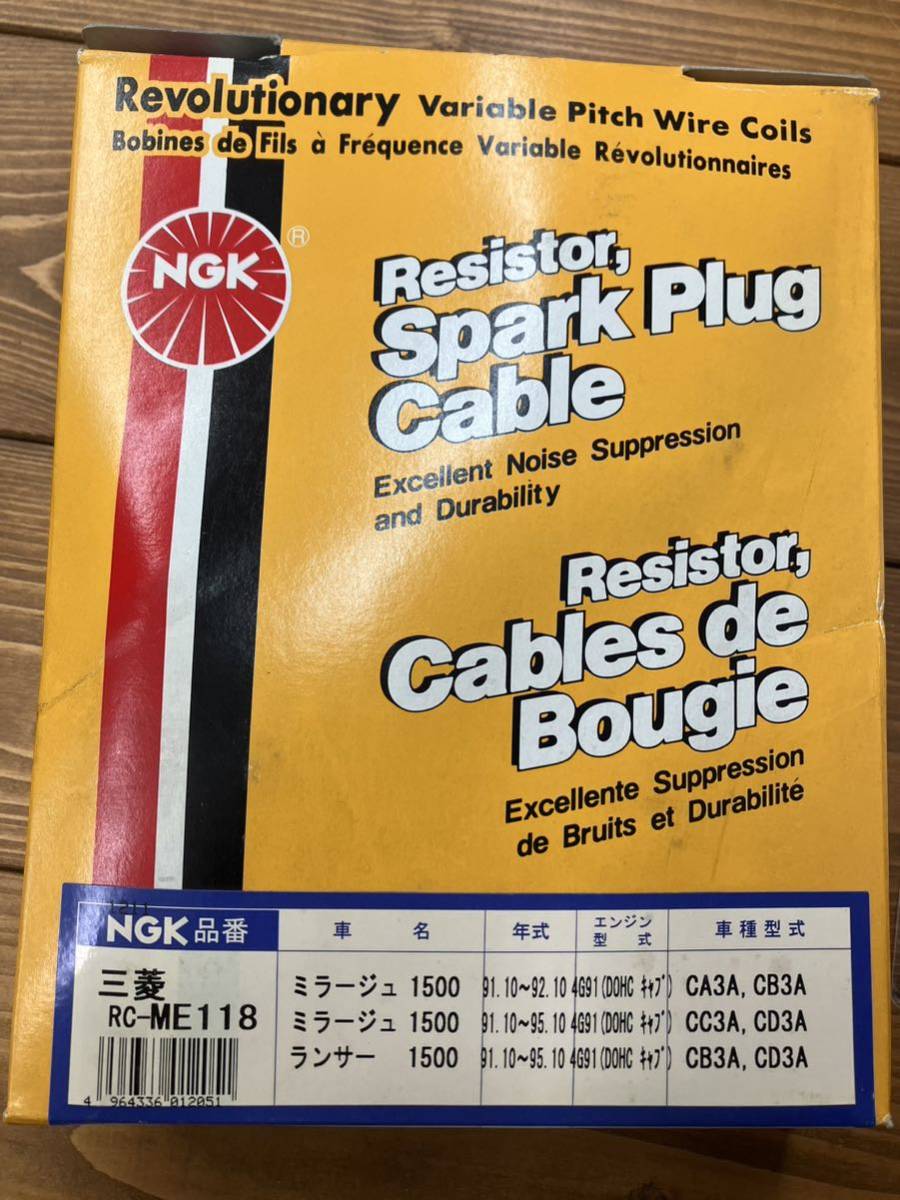 NGK RC-ME118 * plug cord * Mitsubishi Mirage 1500cc CC3A* CD3A 4G91(DOHC* кабина ) эпоха Heisei 3 год 10 месяц ~7 год 10 месяц [1205] новый товар не использовался товар 