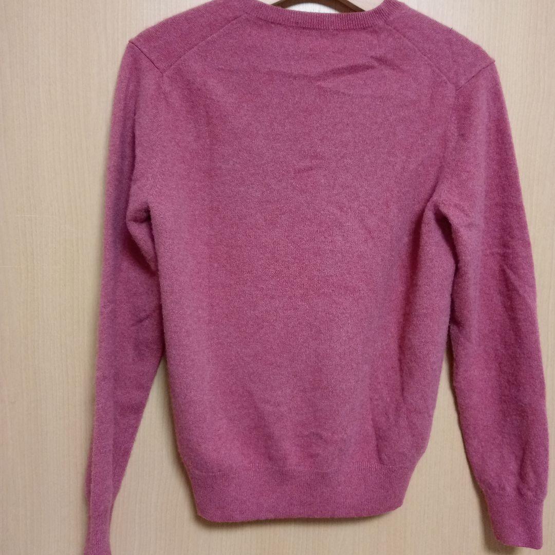 ユニクロカシミア100％ピンクセーターSサイズ_画像3