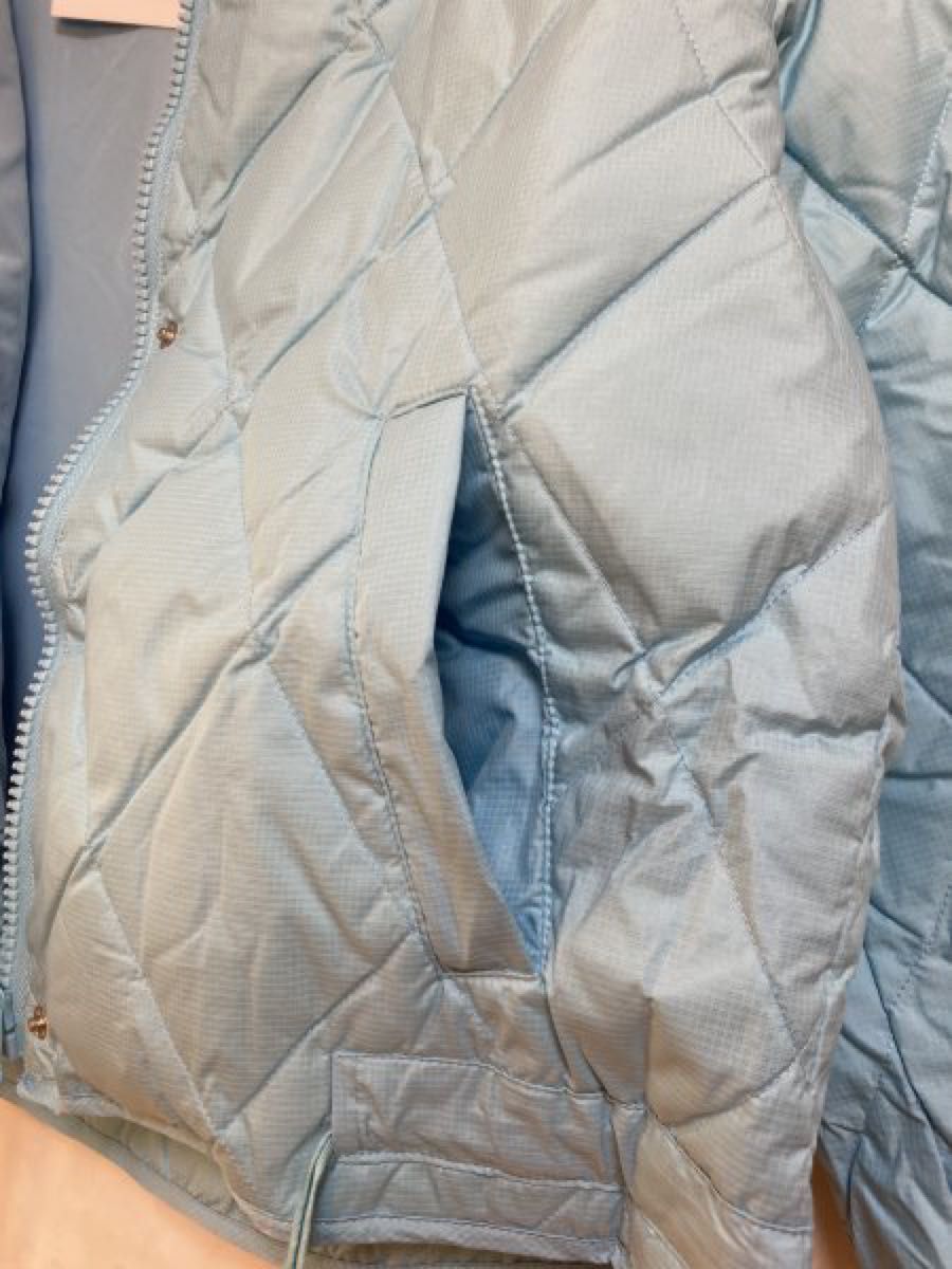 即発送 ダウンコート32 ホワイトダウン90％ 水色系 軽量 柔らかい暖かい レディース ダウンジャケット アウター