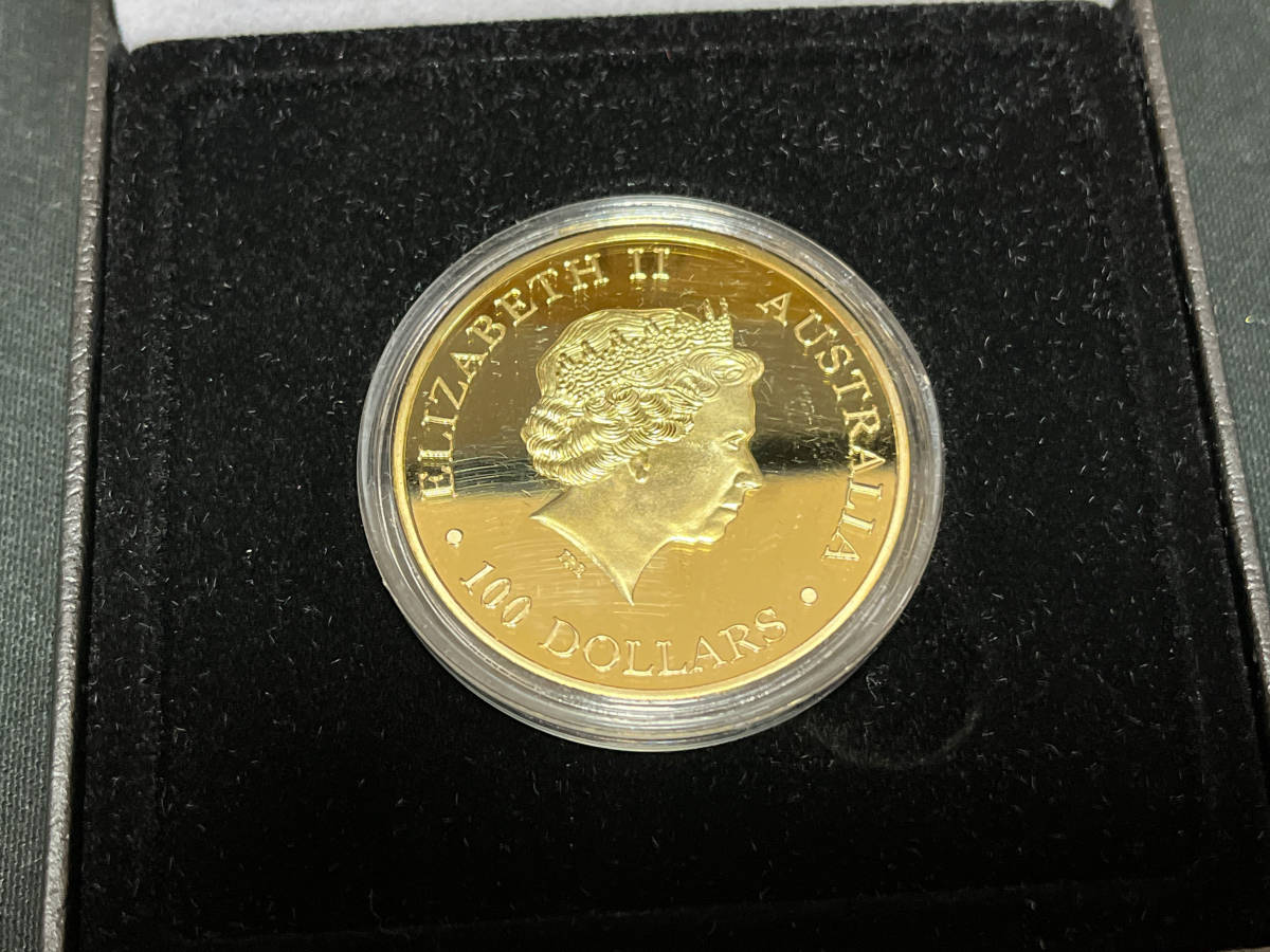 【X016】オーストラリア金貨　カンガルー,エリザベスⅡ 2015年 1オンス 証明書付 約30g Worth Collection 磁石に付かない_画像3