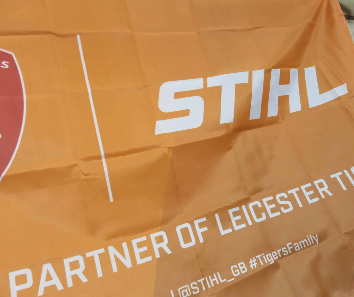 『特大９』橙SHL虎《新品/激渋》STIHLスチール ラグビー　レスター・タイガース　フラッグ旗◆スポンサー◆Leicester Tigers◆チェンソー_画像8