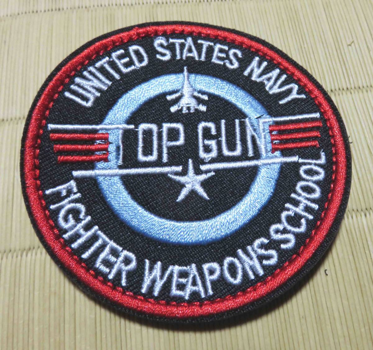 VC■DX円型（黒赤空輪）スター◆新品Top GunトップガンUSパイロット刺繍ワッペン◆アメリカ映画ミリタリー■『ベルクロ　マジックテープ』 _画像6