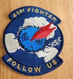 大型Typhoon激渋　復刻◆新品アメリカ　US　FOLLOW US　 41st Fighter Squadron35th Fighter刺繍ワッペン（パッチ）ミリタリー1950朝鮮戦争_画像4