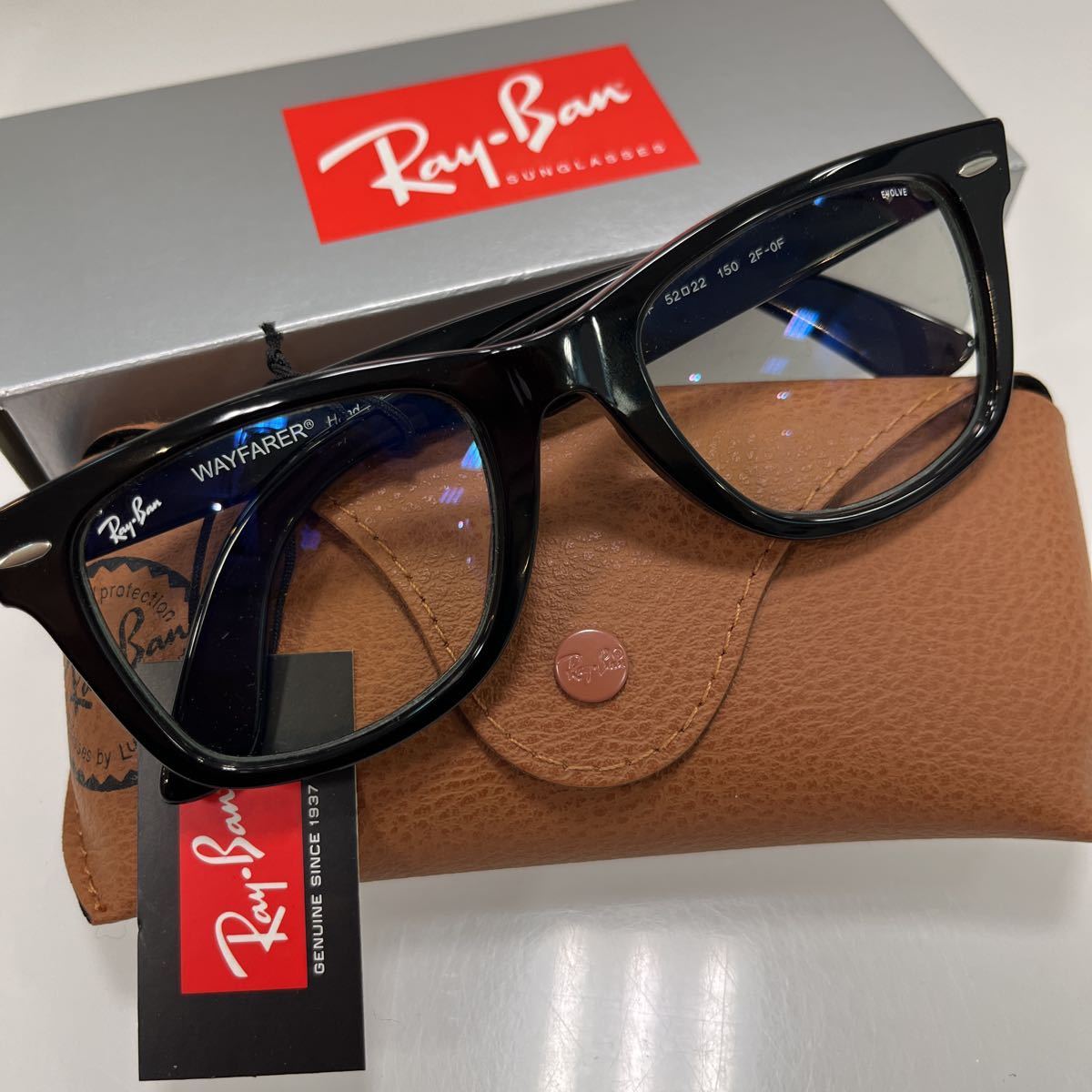 RayBan ウェイファーラー WAYFARER RB2140F 901/5F 52 調光サングラス 正規品 アジアンフィットRB2140F 9015F 52 ケース茶_画像1