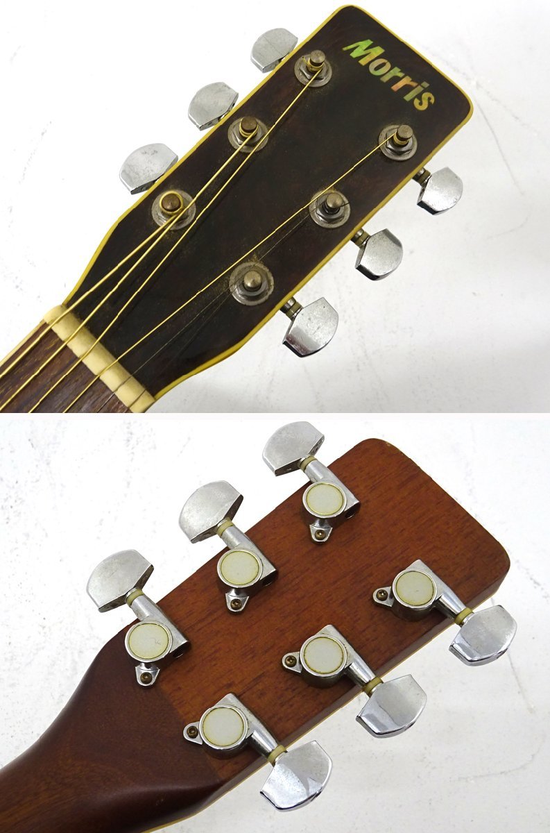 ★ジャンク★Morris MF-207 アコースティックギター 現状渡し ソフトケース付（モーリス/アコギ/ギター/楽器）★【MU471】_画像5