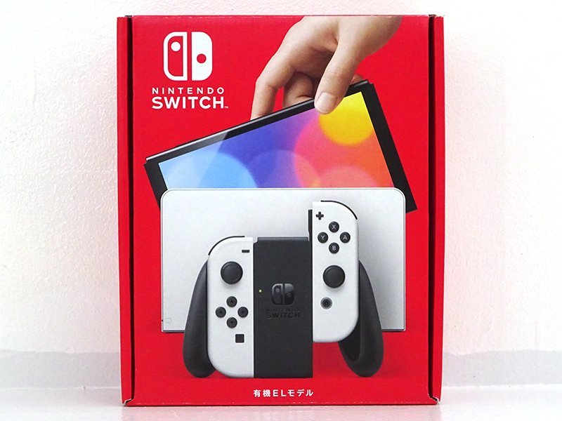 ★中古★Nintendo Switch 本体 Joy-Con(L)/(R)ホワイト 有機ELモデル HEG-S-KAAAA (スイッチ/任天堂/1円～)★【GM649】_画像1